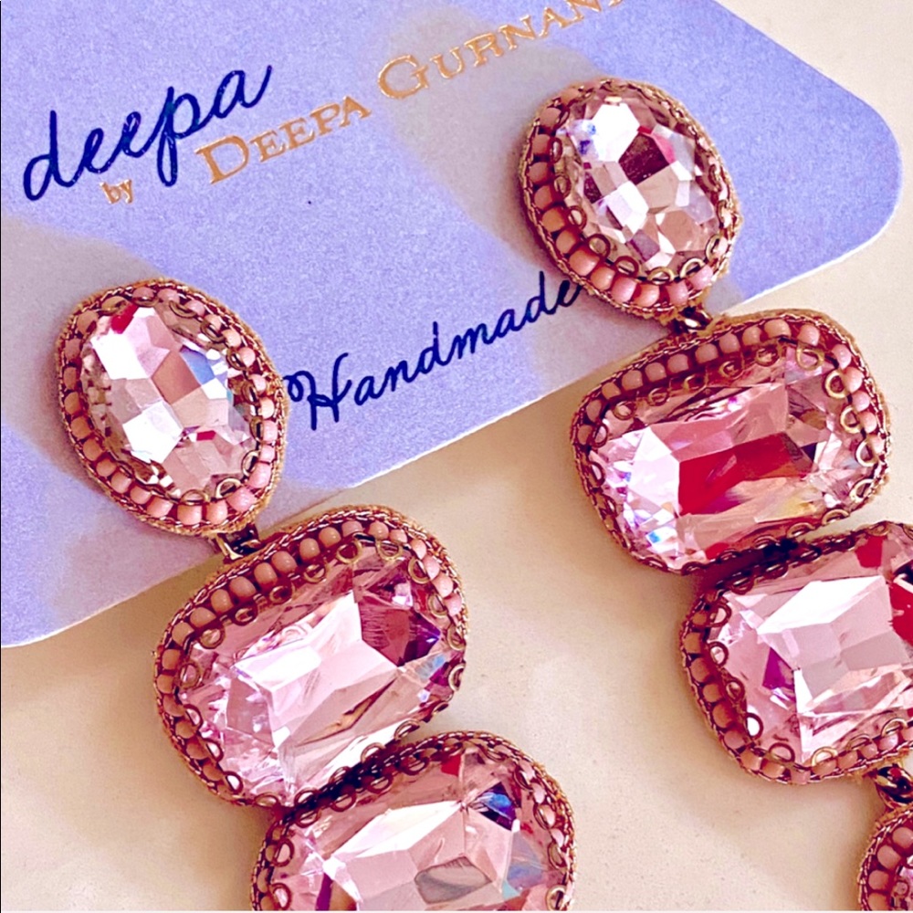 🌺🎉HP🎉🌺 NWT Deepa Gurnani Beaded Crystal Chandeliers - Picture 7 of 15
